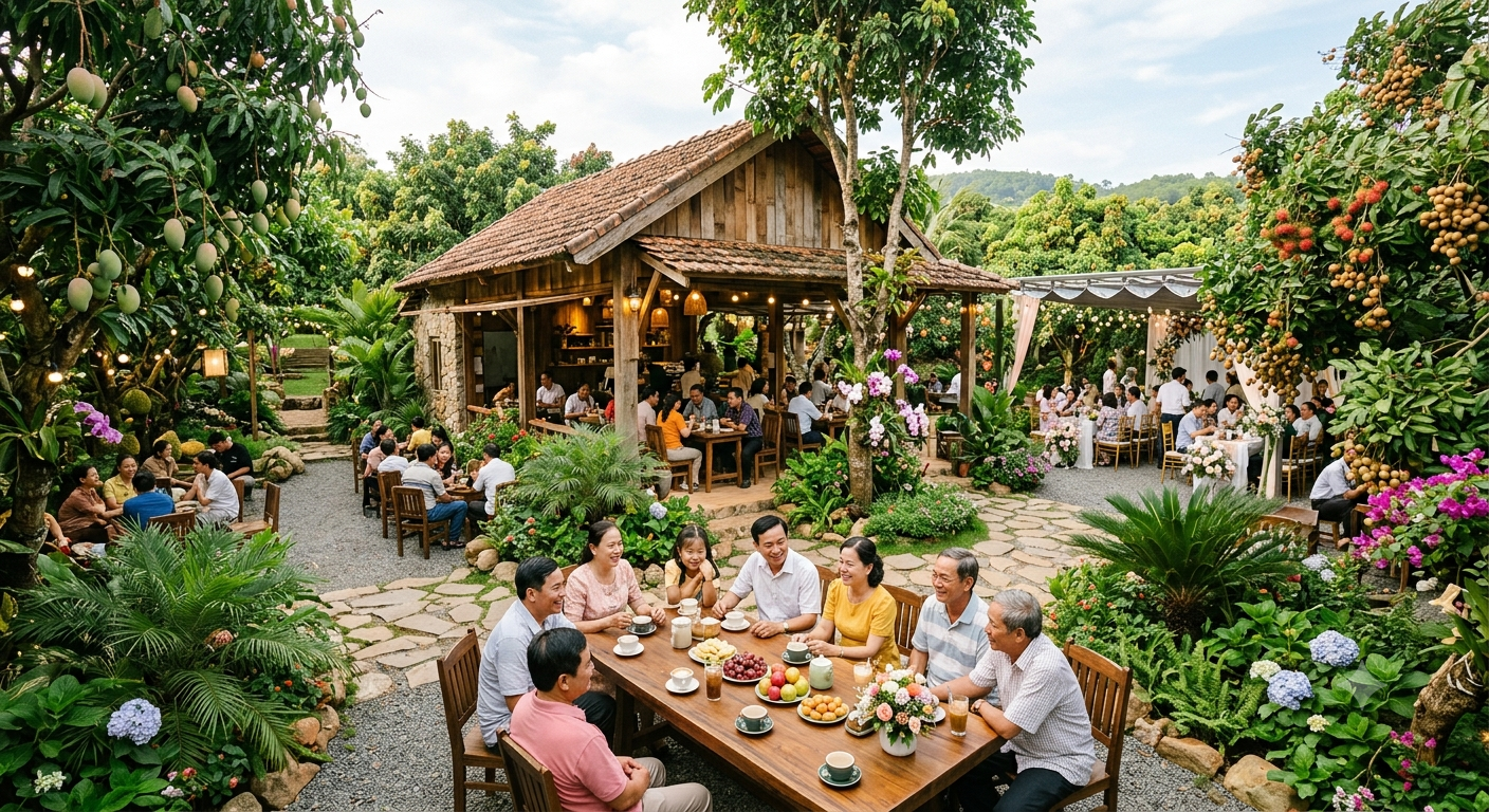 Trải nghiệm không gian cà phê sân vườn Long Khánh lý tưởng cho ngày cuối tuần
